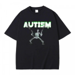 Autism Skeleton Meem T-s&auml;rk Huumor Naljakas pealuu Mehed Naiste Mood Hip Hop T-s&auml;rk Vabaaja puuvillased l&uuml;hikeste varrukatega &uuml;lisuured T-s&auml;rgid S