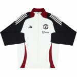 Adidas Manchester United 2024-25 Hooaeg V&auml;rviplokk Triibulise Logotr&uuml;kiga Pikkade Varrukate Jakk Unisex Jakk JE3740 S