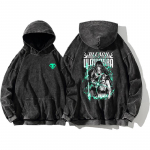 Jaapani AnimeBLEACH Ulquiorra Cifer Tr&uuml;kitud Kapuutsiga Meeste Naiste K&otilde;rge Kvaliteediga Pestaud Puuvillased Kapuutsid Harajuku Mehelik Manga Dressipluus M must