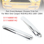 Paar esikaitseraua kroomliistude komplekt Mini One Cooper R50/R52/R53 2001-2004 jaoks