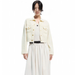 MO&Co. Retro Gold Buckle Lapel Knit Jacket M