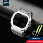 Kvaliteetne modifitseeritud roostevabast terasest rihma&uuml;mbris Casio DW-5600 DW5600/5610 GW-B5600 GWM5610 jaoks Komplekt Metallist kella&uuml;mbris Bezel T&ouml;&ouml;riistad 5600