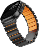 Titaanist fluorelkumist rihm Apple Watch Ultra 3 2 49mm 46mm 45 44mm jaoks Magnetiline rihm Iwatch 11 10 9 8 7 SE jaoks Luksuslik kella rihm 49mm 46mm 45mm 44mm&L(175mm) orange