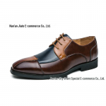 Suurused Meeste V&auml;rviplokk Paelkinnitusega Terava Otsaga Nahast Derby Kingad - Formaalne Business Casual Briti Stiil. 46 kollane/sinine