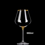 Euroopa 660ml Luksuslik Kuld Burgundia Klaas Vintage Veiniklaasid Veiniklaasid &Scaron;ampanja jaoks Pokaal Klaas Tassikomplekt Tassid Kristall 660ml