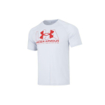 Under Armour T&auml;helogo &Uuml;mmarguse kaelusega T-s&auml;rk Meeste Topid Hele-sinine 1366785-014 S