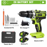 ONEGREEN 25+3 P&ouml;&ouml;rdemomendiga Elektriline L&ouml;&ouml;kpuur 2 K&auml;iguga Reguleeritav Juhtmeta Elektriline Kruvikeeraja Elektrit&ouml;&ouml;riist Makita 21V Aku jaoks Pin 2 Battery Set