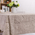 Retro puuvillane linane laudlina Inglise ajaleht Tolmukindel libisemisvastane lauamatt Minimalistlik hotelli kodu Teelaua kaunistuslapp 90x90cm