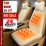 Plush Seat Cover Cushion For BMW X2 X3 E83 F25 X4 G02 X5 E53 E70 X6 E71 F16 X7 Winter warm Plush Protector Interior Accessories 2PCS-Gray