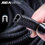 Auto uksekaitse dekoratiivriba Universaalne auto ukse serva kaitseraua kleebised Kriimustusvastased autode kujundamise liistud 5Meters White