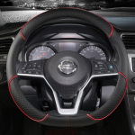 for Nissan Kicks P15 D15 2016~2023 Car Steering Wheel Cover Non-slip PU Leather Auto Accessories Fast Shipping D shape White