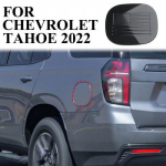 Carbon fiber style fuel tank gas door cover trim for Chevrolet Tahoe Suburban