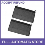 TWO 100cm x 50cm Auto Car Window Side Folding Sun Shade Black Mesh Universal