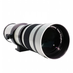 420-800mm F8.3-16 Manuaalne t&auml;iskaader Valge Suumtelefotoobjektiiv Linnuvaatluseks ja Kuufotograafiaks T Mount Lens