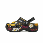 Crocs Classic Platvorm Klapp Graffiti Awakening Mugavad Mitmek&uuml;lgsed Kolmem&otilde;&otilde;tmelise Lilleaugu Kingad Unisex Must 33-34 must