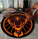 &Uuml;mmarguse pinnaga vaip Flanell Jagermeister Hirve logo Magamistoa Libisemisvastane elutuba K&ouml;&ouml;gi vaip p&otilde;randale 150CM