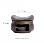 Vintage tee r&ouml;stimispliidi komplekt kullatud rauast glasuuriga soojendusalusega Soe tee r&ouml;stimispliidi teetseremoonia tarvikud