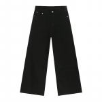 Denim Ameerika Retro Teksap&uuml;ksid Meeste Pesitud L&otilde;dvad Vabaaja Sirged Laiad P&uuml;ksid XS must