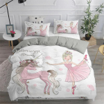 Kvaliteetne baleriini tekikott Tasakaalus varvastega tantsija jalad Saledad Tantsukunst Magamistoa kaunistused &Scaron;ampanja Umber teema T&uuml;drukute kingitused 135x200cm 2pcs