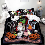 The Nightmare Before Christmas Tekikott Padjap&uuml;&uuml;r Voodipesukomplekt T&auml;iskasvanud Poiss T&uuml;druk Magamistoa Kaunistus Lapsed &Uuml;hekohaline Kahekohaline Suur Suurus AU Single(140*210cm)3pcs