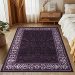 Must Lilla ,Vaip ,Kodu Dekoor Kunst Teemaline,Lilla Kunstvaip 60*90cm
