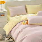 V&auml;rviga sobiv kahepoolne pestud puuvillane harjatud neljaosaline komplekt - Kolmeosaline kevad/s&uuml;gis voodilina ja tekikoti komplekt 1.2m bed sheet 3pcs