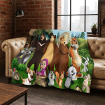 3D Masha ja Karu Multikate Flanellitekk Pehme Soe Visketekk Voodi Magamistoa Ruumi Elutoa Pikniku J&otilde;ulukink Lastele 180x230cm