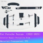 For PORSCHE Taycan Full set interior Film GPS Navigation screen Protection Sticker Gear Panel TPU Transparent Anti-scratch Films For LHD