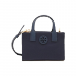 Tory Burch Ella Topelt T-logo L&otilde;ikega Plaaster &Uuml;hev&auml;rviline Lihtne Nailonist T&otilde;mblukuga Kott Ostukott &Otilde;lakott Crossbody K&auml;ekott Mini Naiste T&otilde;mblukuga Kott Merev&auml;esinine 146437-405 Basic Set (Bag+Dust Bag)
