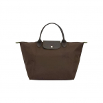 Longchamp Le Pliage Roheline Logo Kontrastne Disain Nailonist Pelmeeni Koti Keskmine Naiste Totes Bag Moka-Pruun 1623919002 Basic Set (Bag)