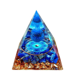 Orgonite p&uuml;ramiid Kristallid Looduskivi Orgone energia generaator Tervendav Reiki T&scaron;akra Meditatsioon Kaunistused K&auml;sit&ouml;&ouml; Kontori kaunistus blue