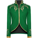 Palee prints Halloweeni cosplay kost&uuml;&uuml;m keskaegne renessanss retro kost&uuml;&uuml;m meeste kuldse tikandiga jope mantel &uuml;likonnad S roheline