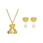 Swarovski Teddy &Otilde;nnelik Karu K&otilde;rvar&otilde;ngad ja Kaelakee Komplekt Kristall Tsirkooniumoksiid Naiste Ehted 5643798 Box (Random Color)