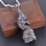 Retro domineeriv draakoni ripats, sodiaagi kaelakee, trendikas meeste hip-hop, tume loovus, trendikad aksessuaarid 50CM(Necklace Size) h&otilde;be