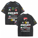 2026 Suvine Ducati F1 V&otilde;idus&otilde;idukost&uuml;&uuml;m Red Bull Vestapan Meeskonna &Uuml;htlane L&uuml;hikeste Varrukatega Vintage Pesuga T-s&auml;rk &Uuml;mmarguse Kaelusega T-s&auml;rk S
