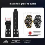 26mm Spetsiaalne kumer liideserihm Invicta Pro Diver suure sihverplaadiga meeste kvartsikellale Silikoonist k&auml;ev&otilde;ru Veekindel k&auml;ev&otilde;ru 26mm
