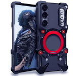 Alumiiniumist raamita &uuml;mbris Sony Xperia1 VII Xperia 1 VI jaoks P&ouml;&ouml;rleva hoidikuga metallist servadeta p&otilde;rutuskindel kate Sony Xperia 1 VI must