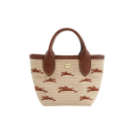 Longchamp Le Panier Pliage Logo Kl&otilde;pskinnitusega Mini K&auml;eshoitav &Otilde;la Crossbody Kott Naiste Kotid Beež Pruun 10206HCF035 Basic Set (Bag)