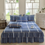 Ruffle seelikuga voodikate Kodu tekstiil Prinditud voodiseelik Magamistoa kattepleedid Voodikatted Voodilinad Tolmukate Voodipesu 3 tk/komplekt 3PC 150x200cm