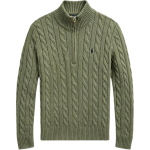 Polo Ralph Lauren S&uuml;gis/Talv 25 Kootud puuvillane poollukuga pullover Standardne l&otilde;ige Meeste kampsun 710919213-024 S gray