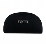DIOR must poolringikujuline sametine kosmeetikakott must