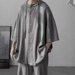 Suvine Jaapani stiilis Vintage &Uuml;legabariidiline Harajuku S&auml;rk Meeste Vabaaja Lahtine Kapuutsiga Pluus K&otilde;iksobiv Moodne Streetwear Meeste Riided M hall v&auml;rv