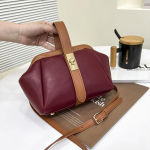 Naiste k&auml;ekott Collision Color K&auml;ekott V&auml;ike pakett Senior Sense of Fashion Ni&scaron;i disain Pehmest nahast Mitmek&uuml;lgne Crossbody kott 27*10*15cm punane
