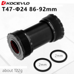 KOCEVLO T47 Keermestatud DUB Alumise Kronsteini Sisemine L&auml;bim&otilde;&otilde;t 47mm Laius 68-86.5MM Alumiiniumlaagrid 24MM /28.99 V&auml;ntv&otilde;llide Teljele 86-92 24mm Axle