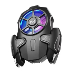 AK03 Mobiiltelefoni M&auml;ngude Trigger Joystick M&auml;ngupult Ventilaator Radiaator 2 &Uuml;hes Sihtimine Laskmine L1R1 Nupp M&auml;ngu Jahuti iOS PUBG jaoks 14*9*4.8cm must