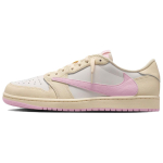 Travis Scott x Air Jordan 1 Retro Low OG Shy Pink Meeste tossud Cream Muslin Shy-Pink-Sail-University-Red IQ7604-100 42 pink