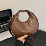 Moodne must poolkuu kott Luksuslik PU-nahast naiste rahakotid ja k&auml;ekotid Crossbody Naiste &otilde;lakotid kohv