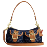 Coach Ashton 25 &Uuml;lemine t&otilde;mblukuga Kangast Crossbody &Otilde;lakott Keskmine Naiste kotid Denim-Sinine CY700-IMXIA Gift Box Sets (Basic Set+Black Box) brown