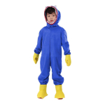 Poiste t&uuml;drukute Huggy Wuggy kost&uuml;&uuml;m lastele Poppy Playtime kost&uuml;&uuml;m pealisosaga Halloweeni Cosplay peoks Jumpsuit L-140CM sinine