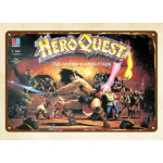 1989 HeroQuest lapsep&otilde;lvem&auml;lestus & Draakonite-stiilis seiklusm&auml;ng metall aluminum 14x20cm